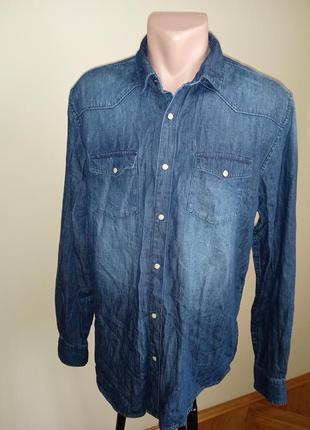 Мужская джинсовая рубашка