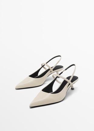 Кожаные слингбеки massimo dutti 1404/450