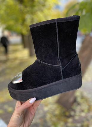 Угги натуральный замш\ угги на платформе натуралки