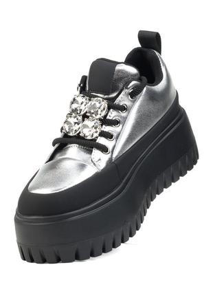 Кеди жіночі модні на високій товстій підошві та платформі і на стійкій танкетці 2572т