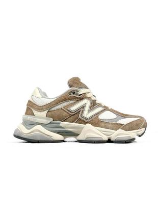 Женские кроссовки new balance 9060 brown beige v / smb