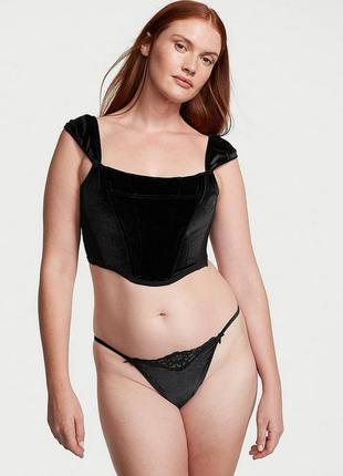 Шикарный бархатный комплект белья victoria's secret