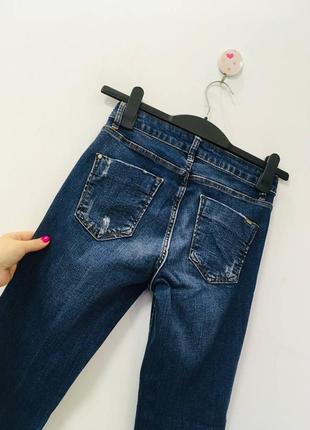 Сині джинси скіні з червоними лампасами zara z1975 denim4 фото