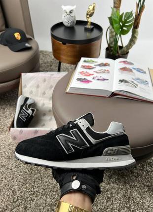 Мужские кроссовки new balance 574 black grey 41-42-43-44-456 фото