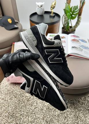 Мужские кроссовки new balance 574 black grey 41-42-43-44-455 фото
