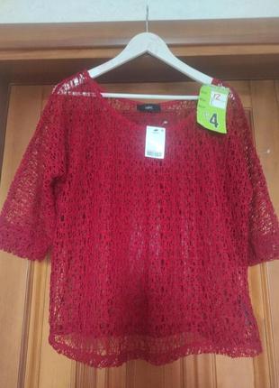 Блуза, футболка сеточка, кроше