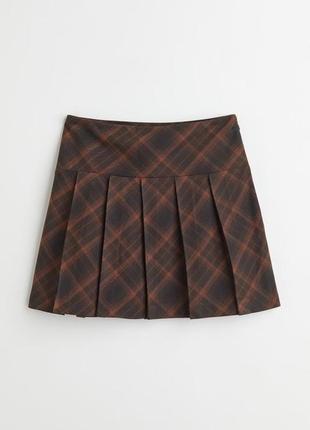 Клетчатая юбка в складку от h&m