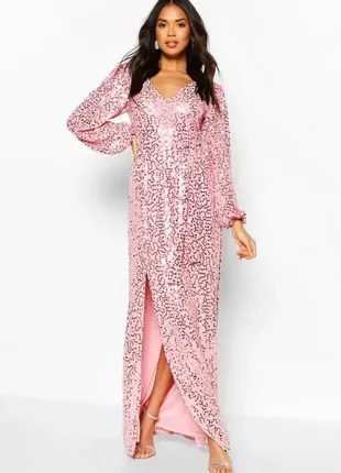 Ефектна сукня максі   boohoo  occasion з паєтками