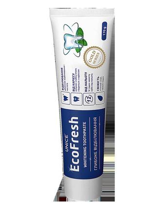 Зубная паста ecofresh глубокое отбеливание 170 г unice