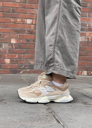 Женские кроссовки new balance 9060 beige v / smb