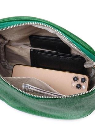 Зеленая сумочка через плечо кожаная стильная кроссбоди 7221244 фото