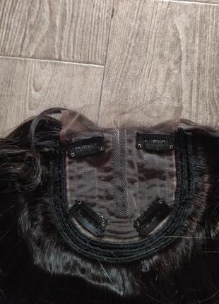 Полуперука из натуральных волос, накладка на макушку, топпер