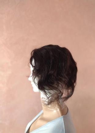 Полуперука из натуральных волос, накладка на макушку, топпер