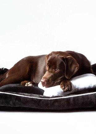 Лежак для собаки большой черный7 фото