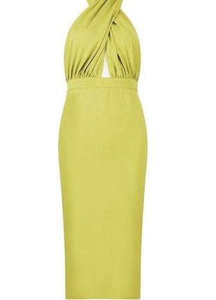 Asos design 9810 вискозное платье бодикон фисташка