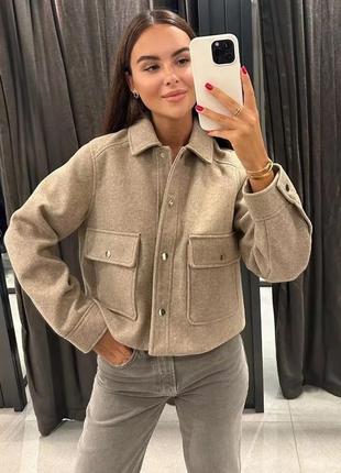 Піджак zara бежевий пальто