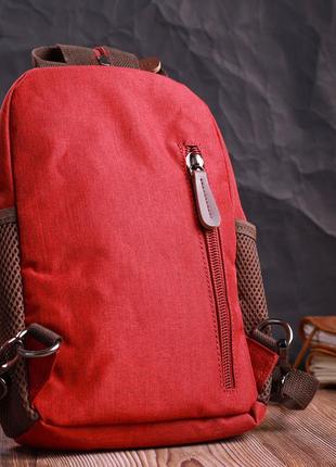 Сумка рюкзак слінг червоний одна шлейка компактний маленький 7221443 фото