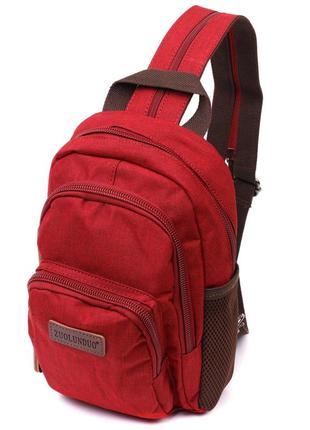 Сумка рюкзак слінг червоний одна шлейка компактний маленький 7221441 фото