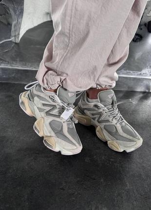 Женские кроссовки new balance 9060 grey / lilac” v / smb