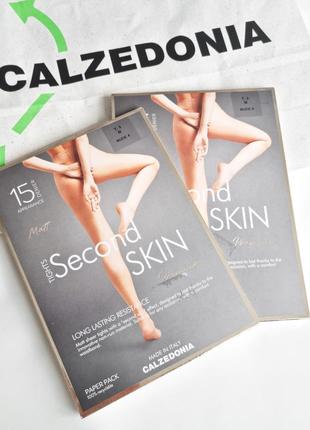 Матовые телесные колготы 15ден calzedonia