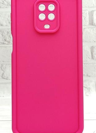 Чохол shock case для телефона xiaomi redmi note 9 pro бампер силіконовий рожевий