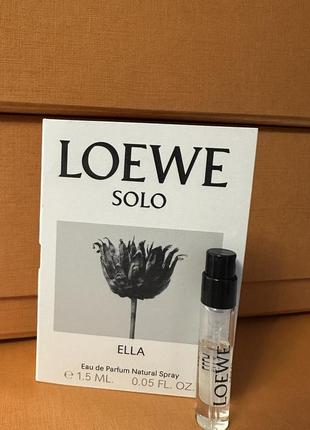 Lewe solo loewe ella eau de parfum пробник оригинал