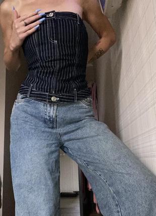 Джинсовый корсет zara