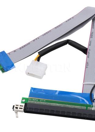 Riser pci-e 1x - 16x райзер подключение видеокарты3 фото