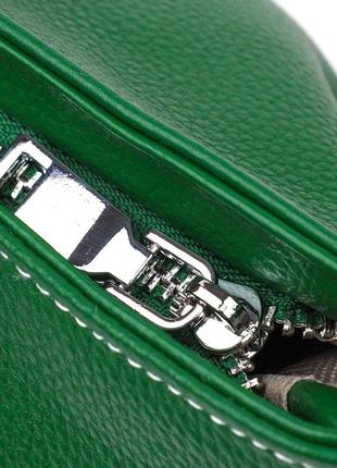 Кожаная зеленая сумка шопер большая длинные ручки 7221198 фото