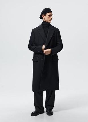 Роскошный шерстяной оверсайз пальто zara из новых моделей