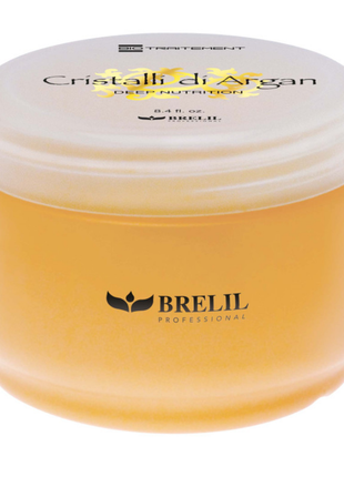 Маска для восстановления brelil deep nutrition mask cristalli di argan