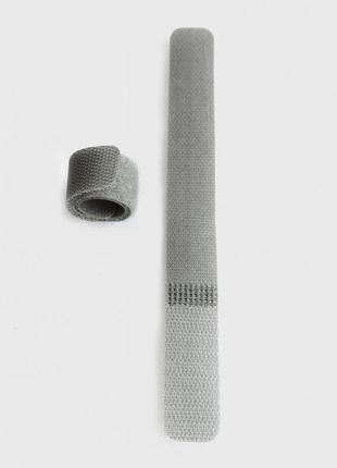 Стяжки липучки (50 шт) cерый 180х20 мм нейлон многоразовые для креплений3 фото