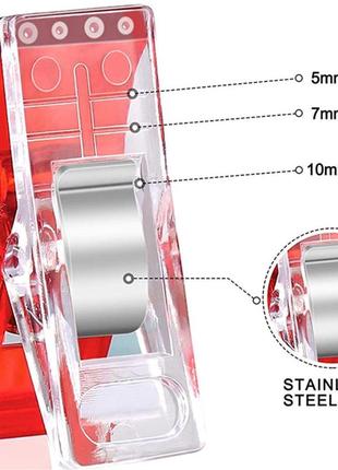 Клипса прищепка ( 50 штук)  для ткани шитья 2,7х1 см зажим канцелярский2 фото