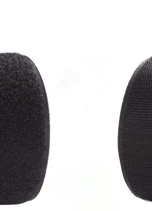 Липучка 4 см швейна (пара)  клас а 100% нейлон черная пришивная текстильная застежка велкро2 фото
