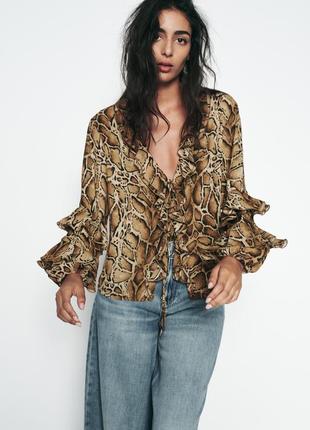 Блуза женская леопардовая zara new