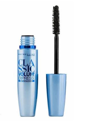 Водостойкая тушь для ресниц maybelline new york volum express waterproof black