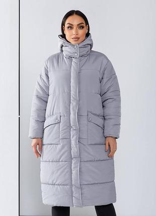 Зимове дуже тепле пальто 48-52 розмірів. 310053