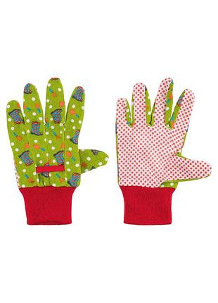 Детские садовые перчатки с точечным напылением 2 пары 5 комбинированный parkside