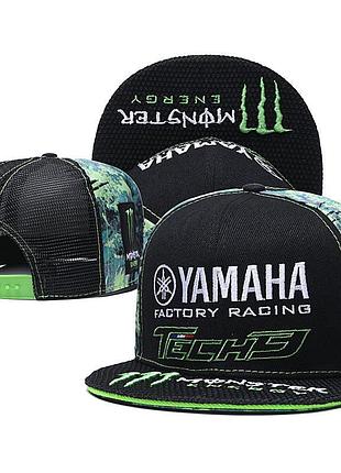 Кепка snapback monster yamaha блайзер летний черный с зеленым