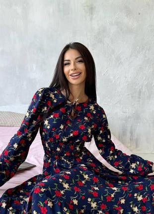 Платье миди макси 3 цвета платье женственное 3-х цветов2 фото