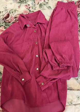 Костюм в рубчик