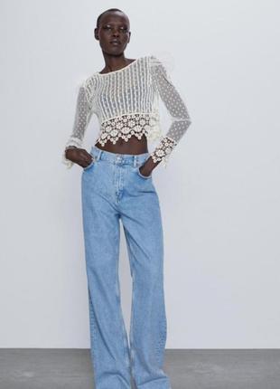 Топ лонгслів урочистий zara, p.s 2
