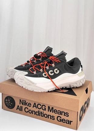 Мужские кроссовки nike acg mountain fly 2 low grey найк серого цвета
