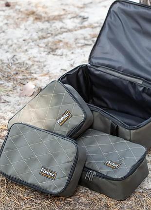 Сумка для рыболовных снастей, рыболовная сумка fisher к-070, рыболовные сумки 3 в одной, сумка для рыбалки
