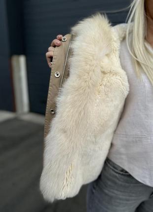 Парка мэх из натурального меха кролика