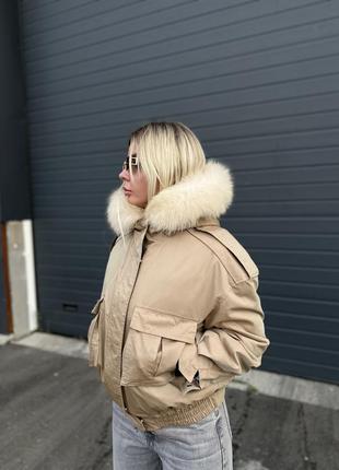 Парка мэх из натурального меха кролика