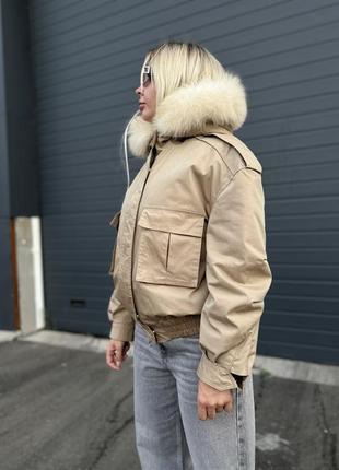 Парка мэх из натурального меха кролика