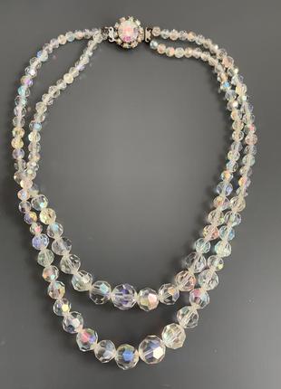 💎✨двухрядное хрустальное колье ожерелье.✨💎