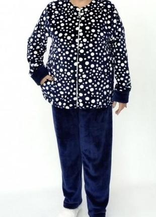 Жіночий теплий плюшевий махровий костюм 50-64