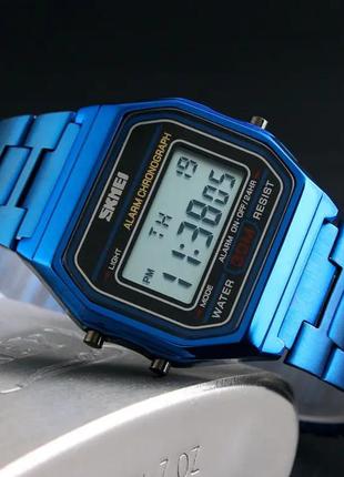 Наручные мужские часы skmei 1123 (синий)6 фото